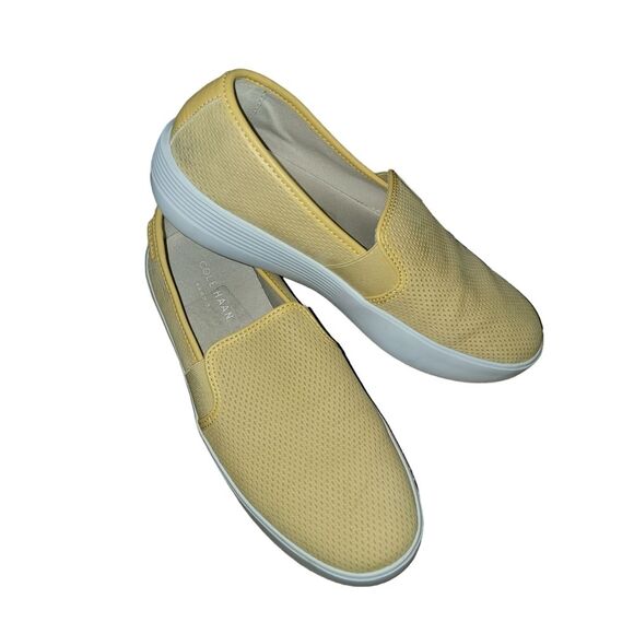 Cole Haan Grand Os Women's Size 9 B Yellow Casual Sneakers Shoes Slip-on - Picture 1 of 7